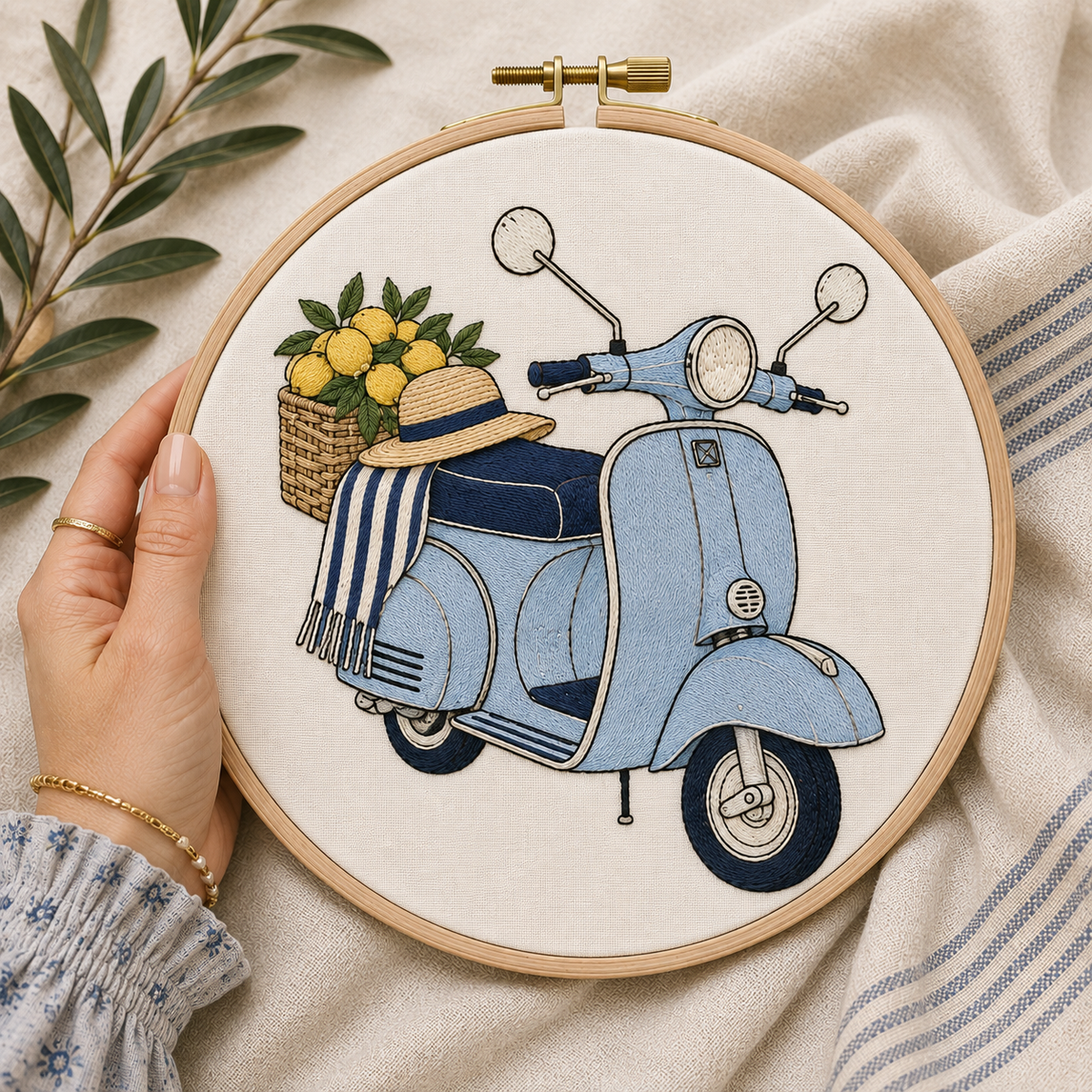 Blue Vespa